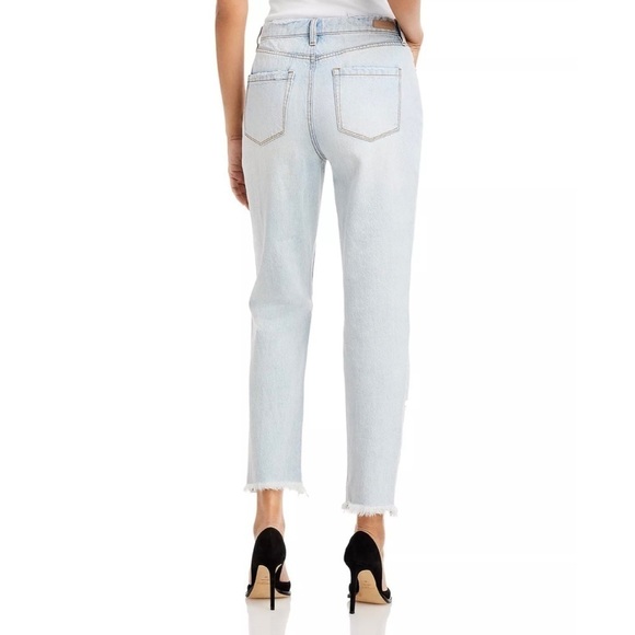 Blanknyc High Rise Patchwork Straight Leg Jeans in Late Night - Picture 2 of 5